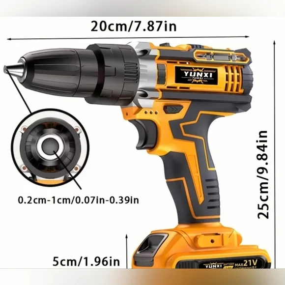 Yellow Cordless Impact Driver - 1500RPM - Picture 2 of 4
